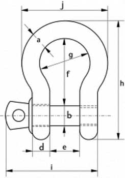 Рис.1.Чертеж скобы такелажной G-4161