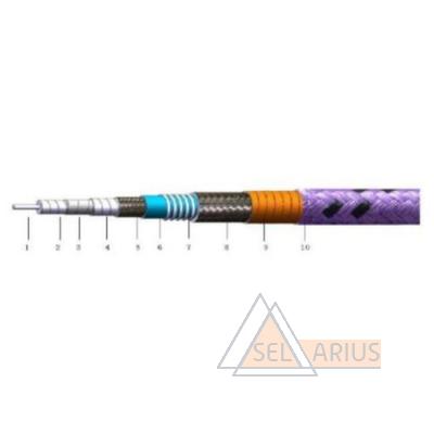 Кабельная сборка СВЧ измерительная с защитой CabLX-LMX18S-SMAm-SMAf-1m